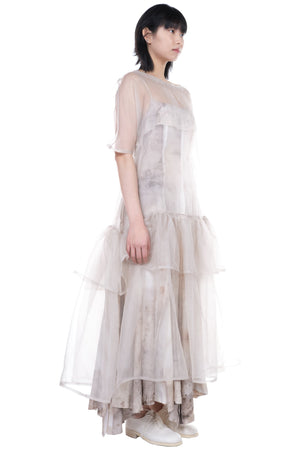  Peng Tai See-through Silk Dress Grey