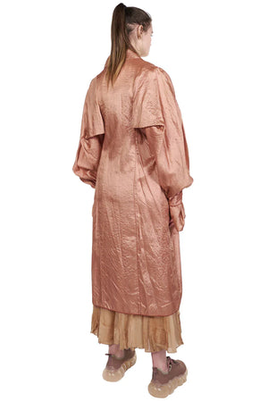 Phaedo Pink Crinkled Silk Coat