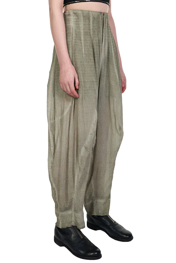 Phaedo High Rise Tapered Stretch Silk Trousers