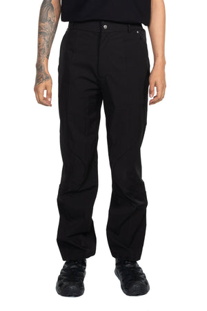 Attempt Black Structural Casual Trousers