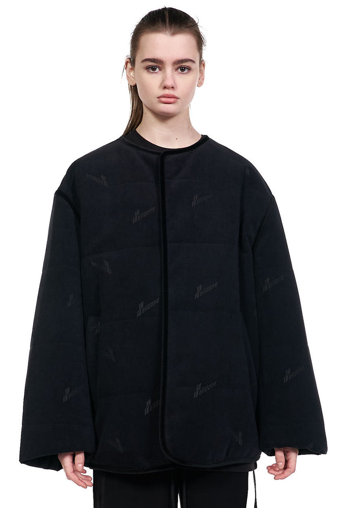 We11Done Black Velvet Padding Jacket