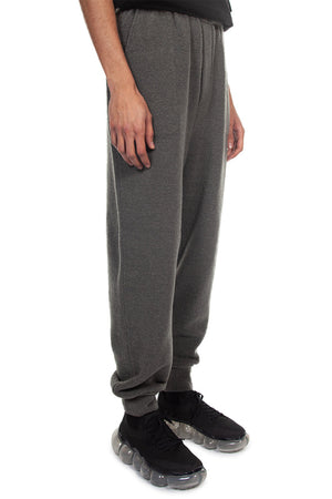 We11done Grey Felted Knit Trouser for Men
