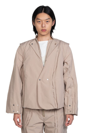 Aenrmous Spin Crevice Blazer Beige