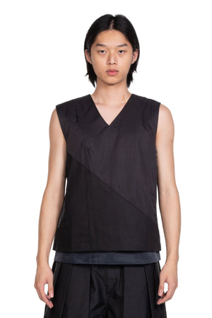 Aenrmous Asymmetrical But Symmetrical Vest Black