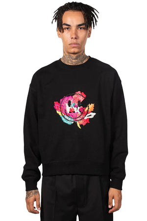 Andersson Bell Fleur Smile Embroidery Sweatshirt