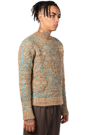 Andersson Bell Jacquard Heavy Crew Neck Sweater