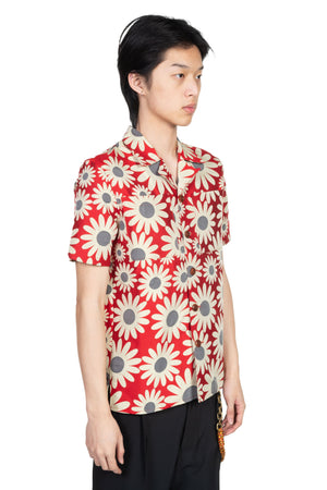 Andersson Bell Red Daisy Jacquared Shirt