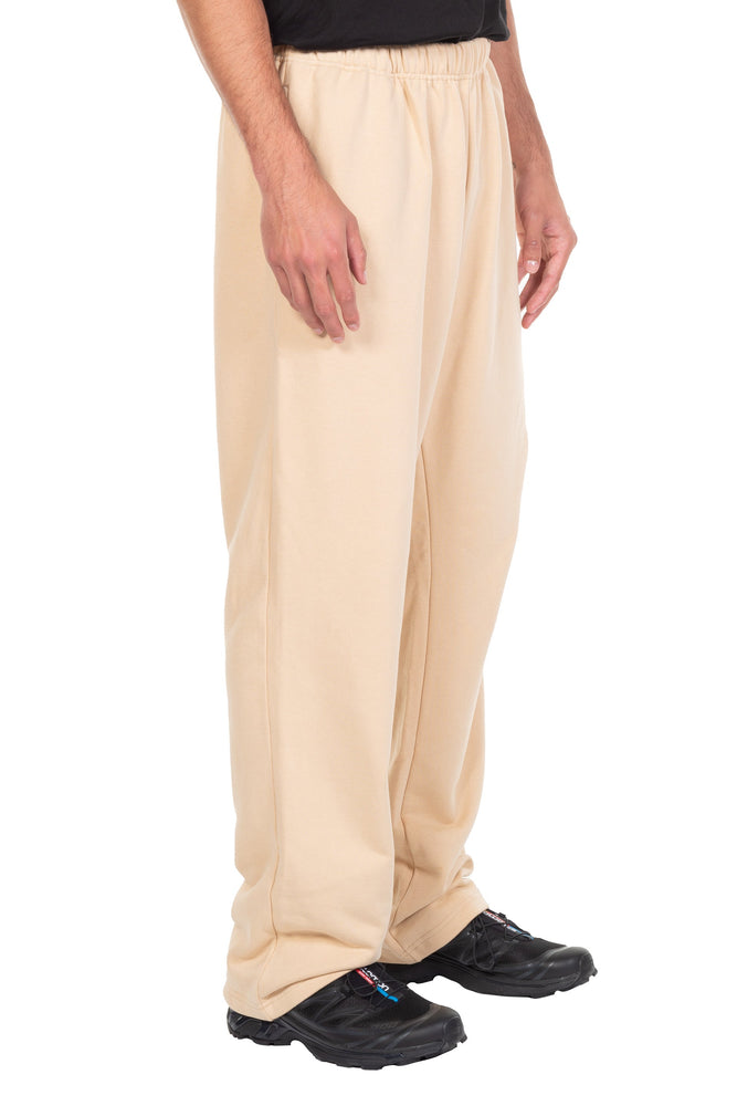 Beige Logo Wide Jogger Pants