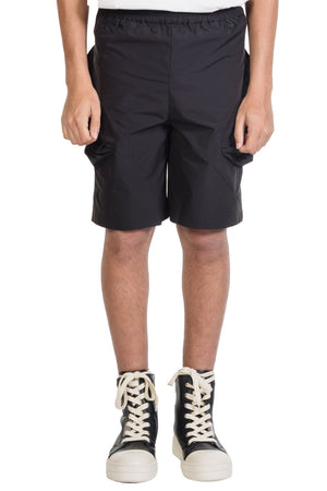 Black Irregular Pocket Shorts 