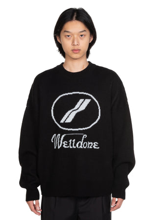 We11done Black Logo Sweater