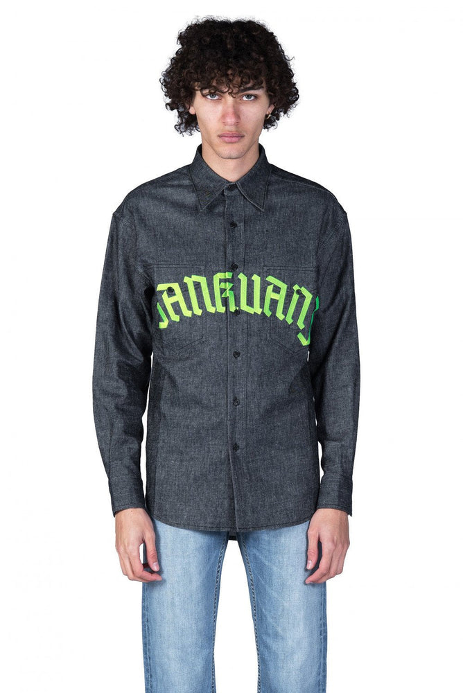 Sankuanz Black Denim Logo Shirt