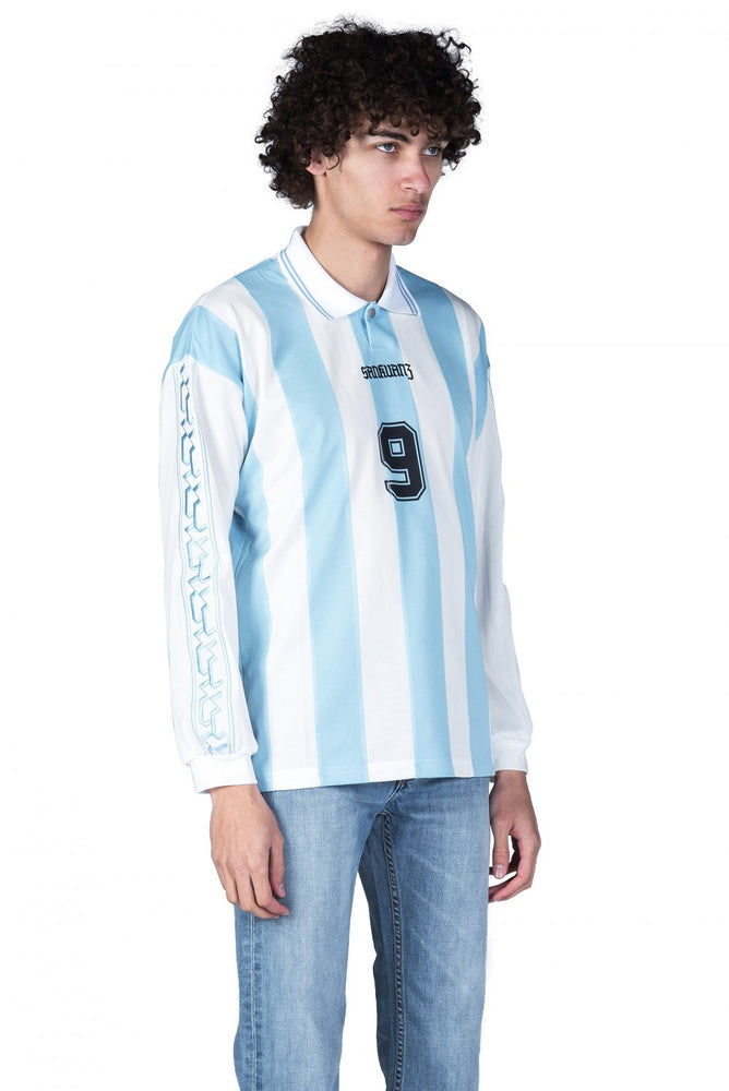 Sankuanz Blue Stripe Football Jersey 