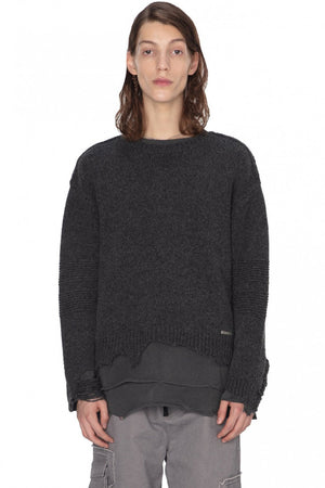 C2h4 Vagrant Ruin Sweater Slate Grey