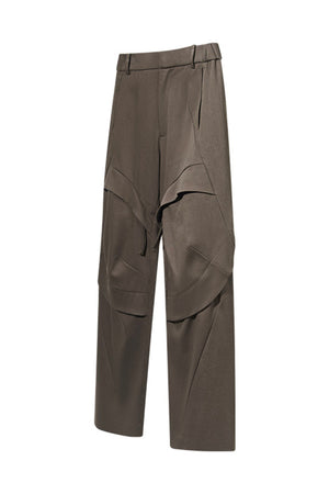 Celadon Front Knee Pockets Trousers