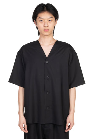 Lownn Collarless Shirt Black