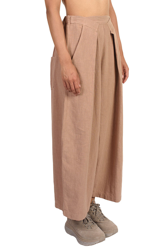 Monica Cordera Cork Pleat Front Ramie Pants