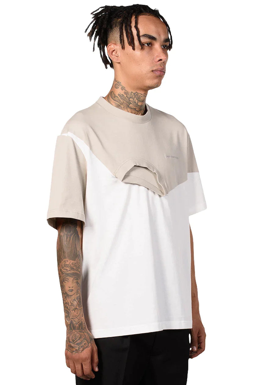 Feng Chen Wang Double Collar T-shirt White | UJNG Feng Chen Wang Double Collar T-shirt White | UJNG