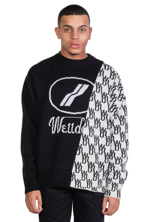 We11done Graphic Mix Logo Sweater