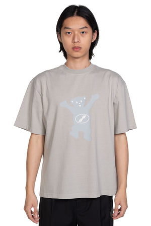 We11done Grey Teddy Logo T-shirt