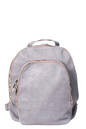 Guidi DBP05 Grey Zip Leather Backpack