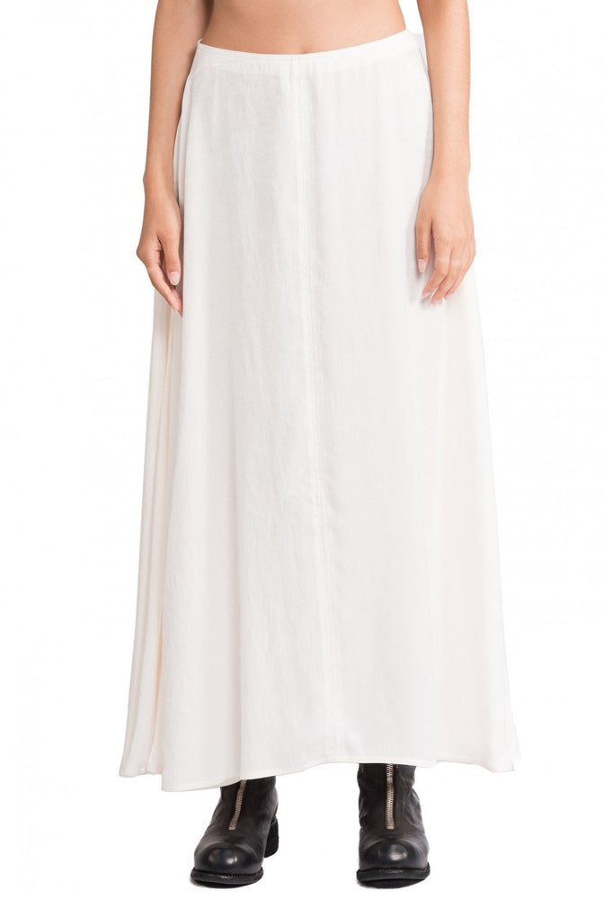 Greyyang Ivory Long Flare Skirt