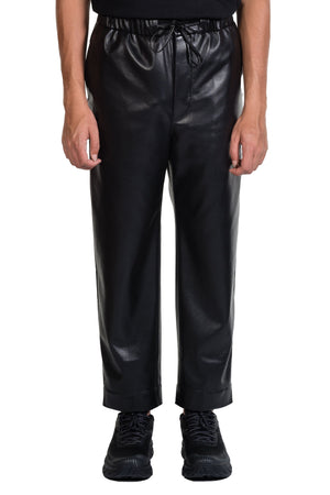 Nanushka Jain Vegan Leather Relaxed Pants Black