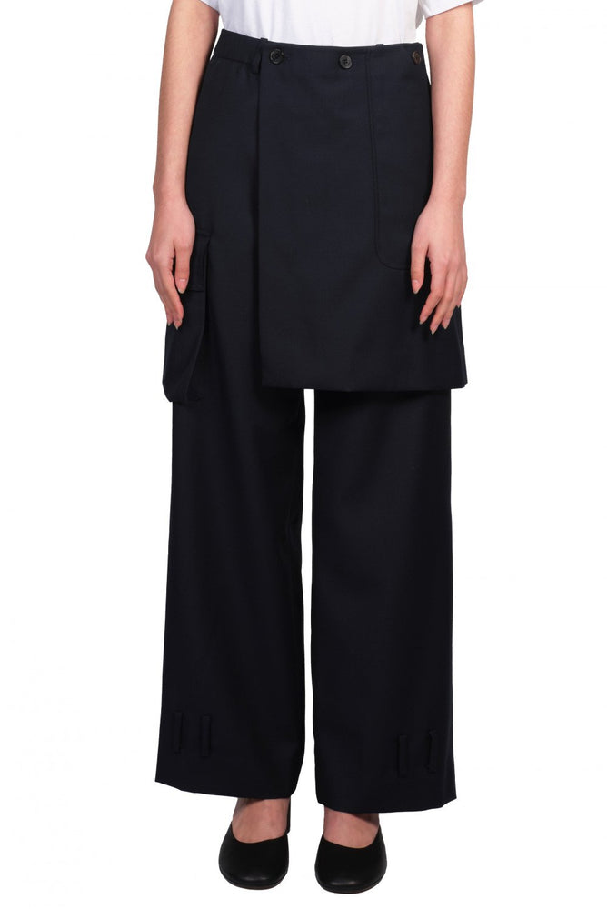 Jiwon Yun Ecru Faux Leather Shirt