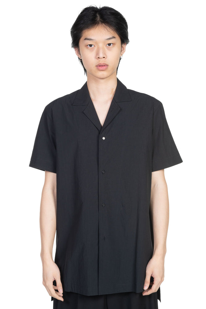 Joe Chia Camp Collar Shirt Black
