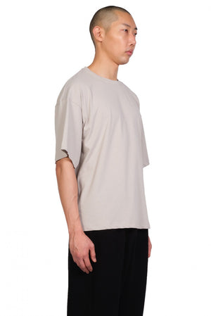 Joe Chia Light Grey Overlapped Collar T-shirt