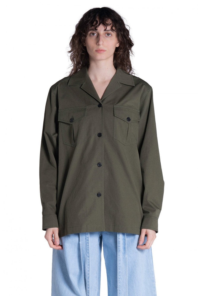 Juun. J Khaki Embroidered Shirt