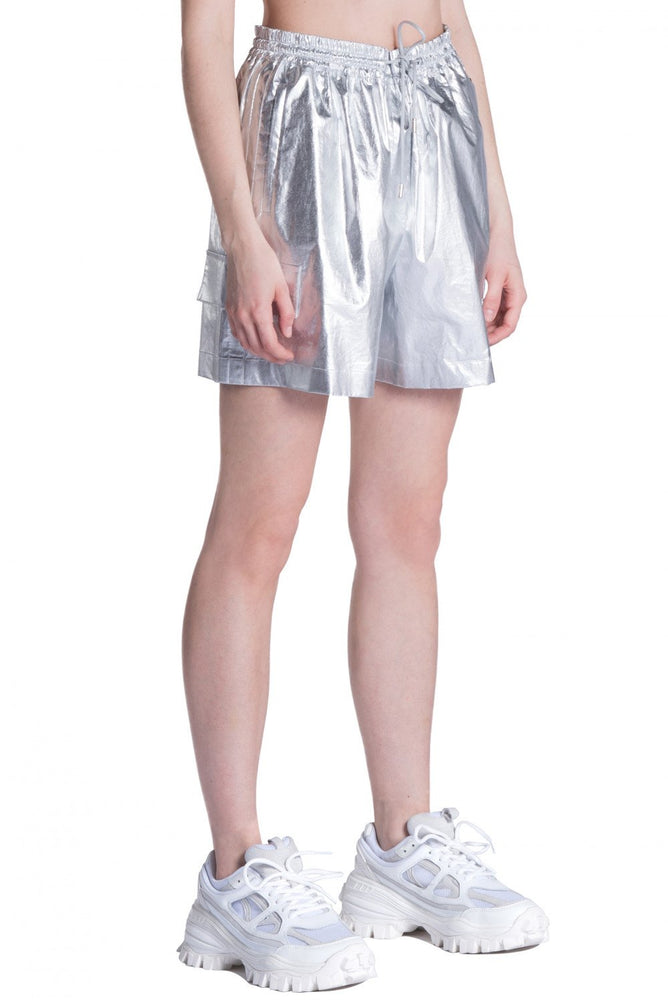 JuunJ Silver Cargo Shorts