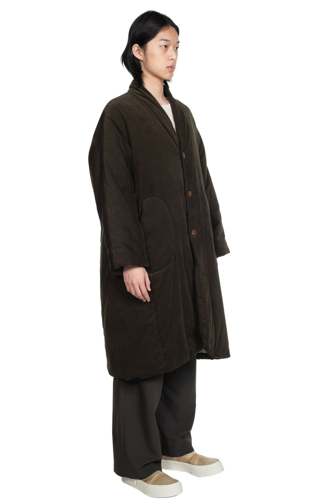 Kar Olive Green Padded Corduroy Coat