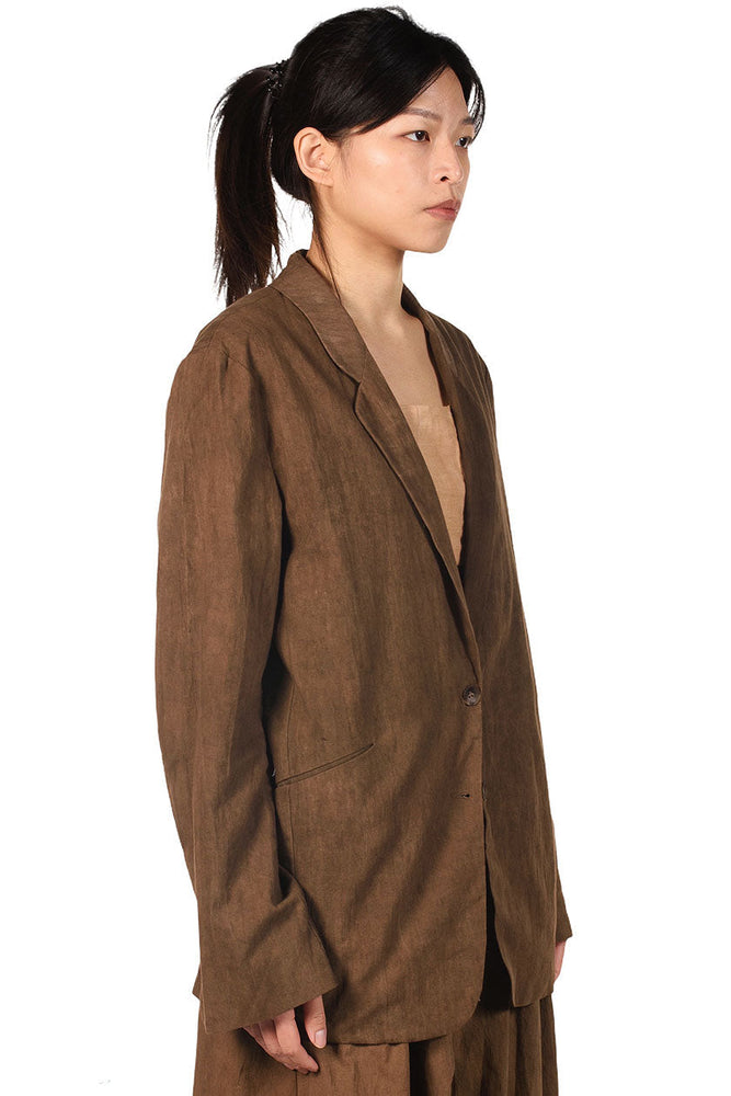 Kar-studio Persimmon Dyed Cotton Blazer