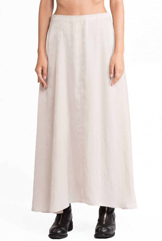 Greyyang Light Beige Long Flare Skirt