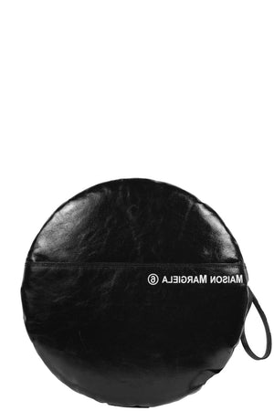 MM6 Black Round Clutch Bag