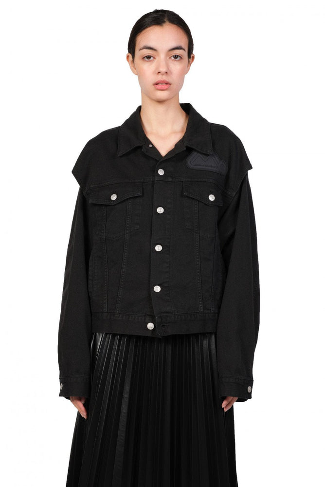MM6 Black Denim Arm Cut Outs Jacket