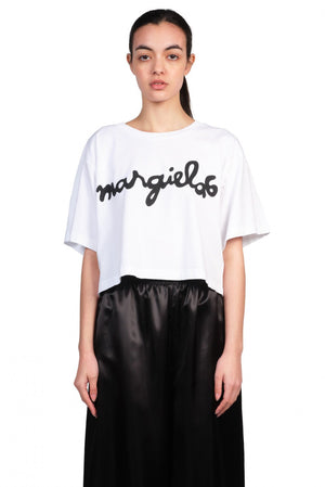 MM6 White Cropped T-Shirt