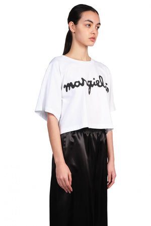 MM6 White Cropped T-Shirt