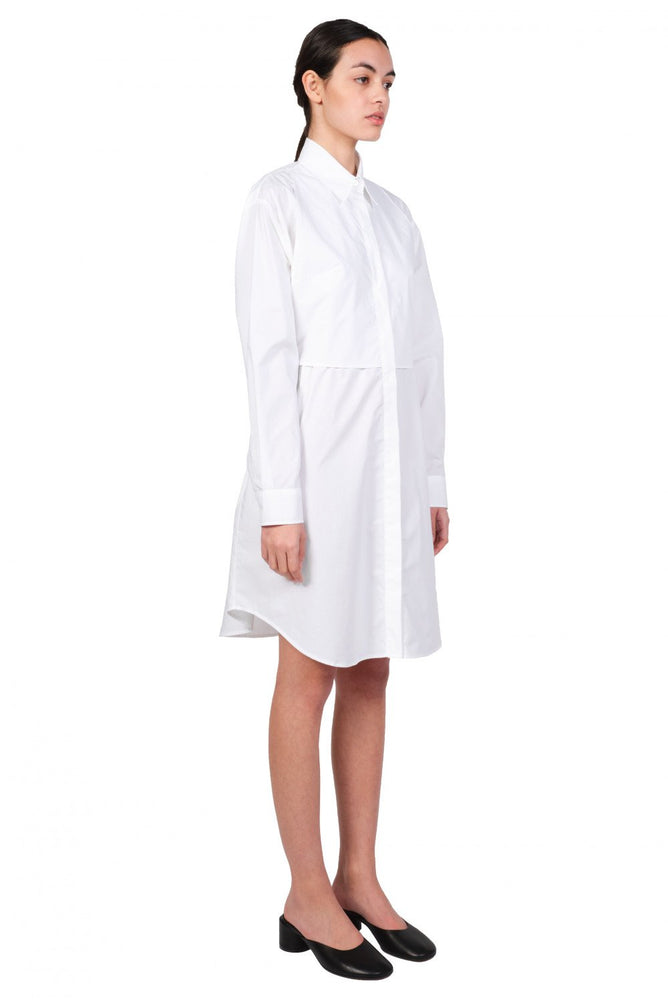 MM6 White Poplin Shirt Dress