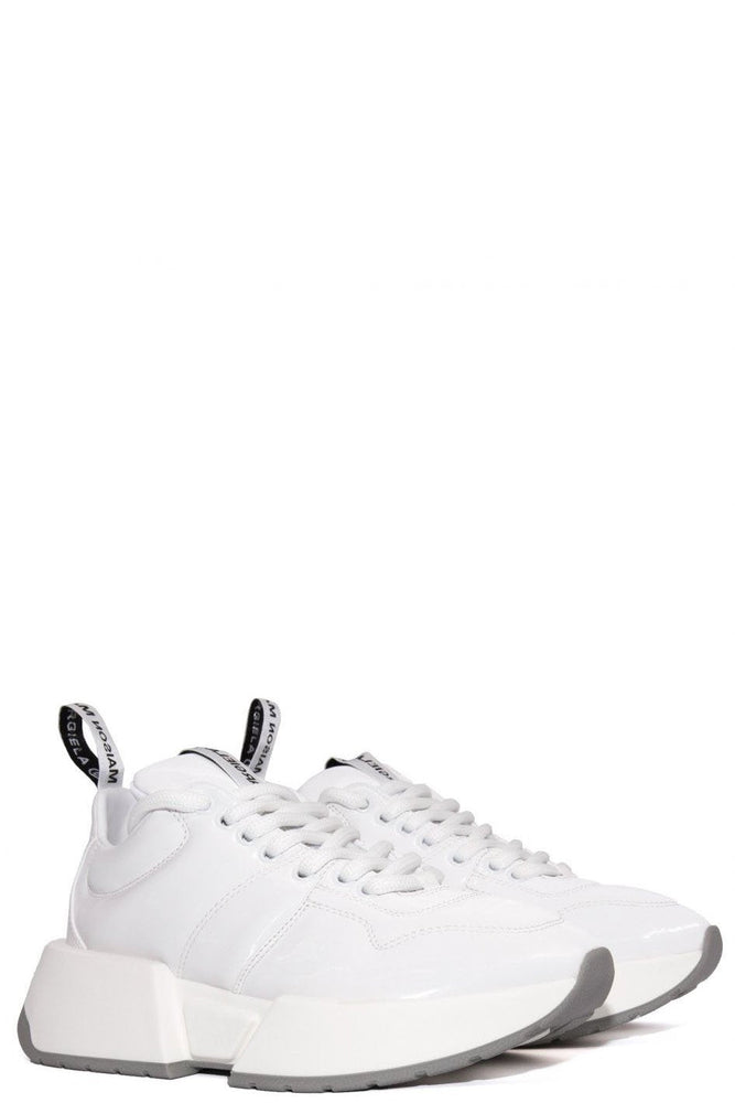 MM6 Bright White Leather Sneaker