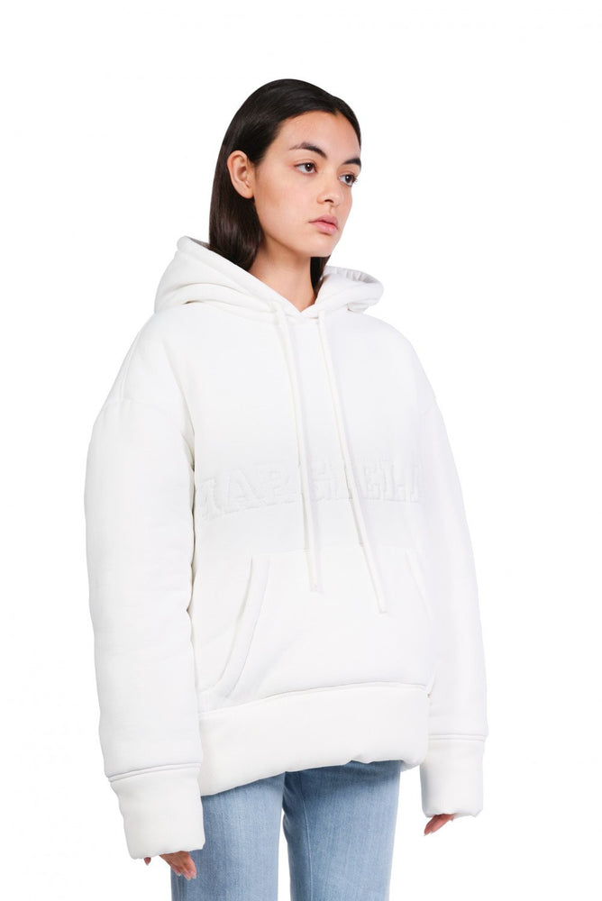 MM6 Maison Margiela White Padded Hoodie