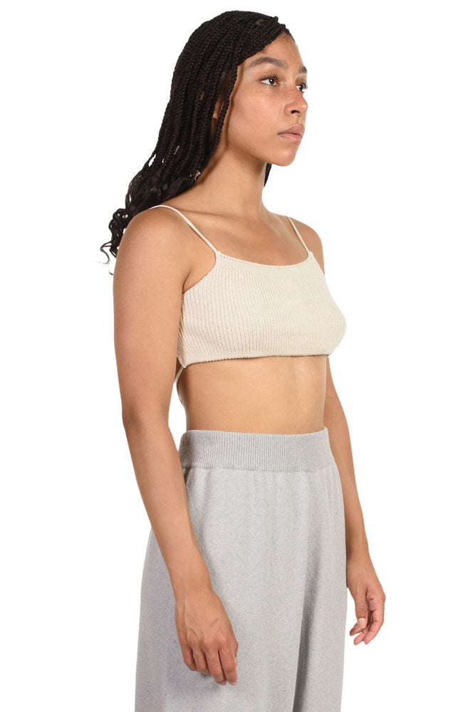 Monica Cordera Natural Knit Linen Top