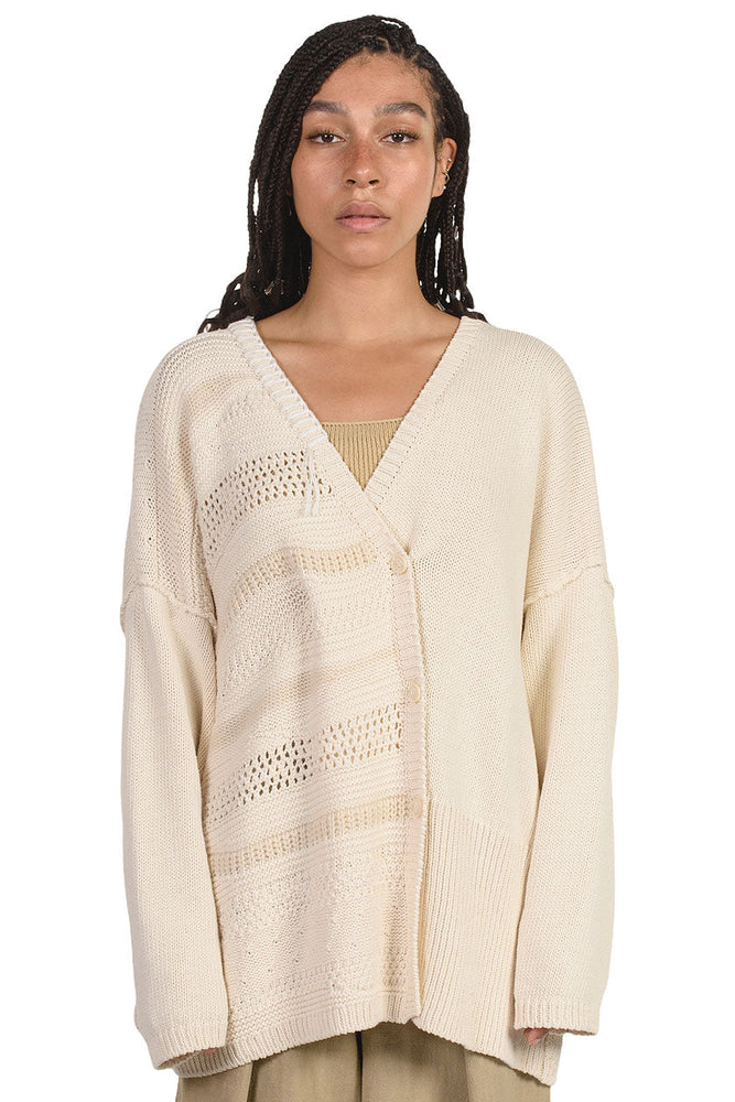 Monica Cordera Natural Patched Cardigan