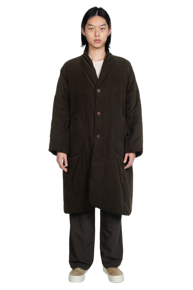 Kar Olive Green Padded Corduroy Coat
