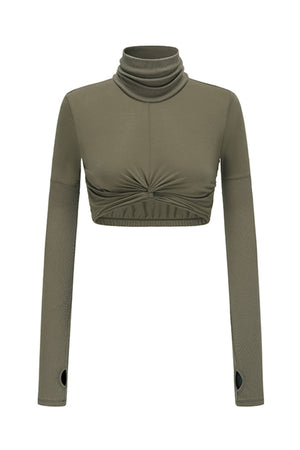 Knotted Cropped Top Green