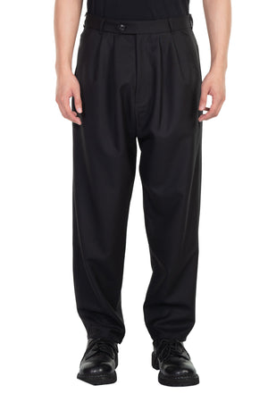 Two Pleated Pants Cropped V2 Black