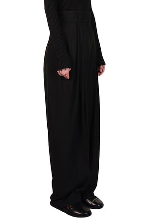We11done Black High Waist Tapered Trousers
