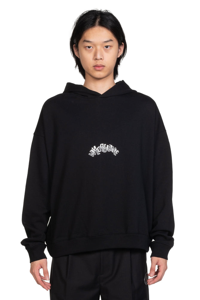 We11done Black Layered Logo Hoodie