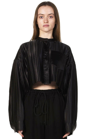 We11done Black Pleated Blouse