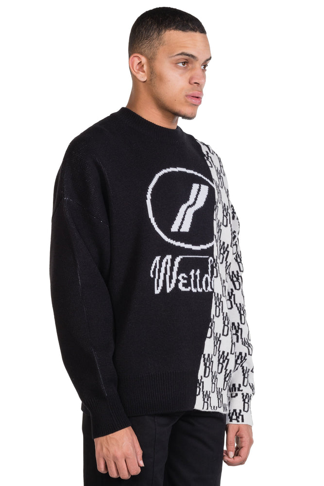 We11done Graphic Mix Logo Sweater